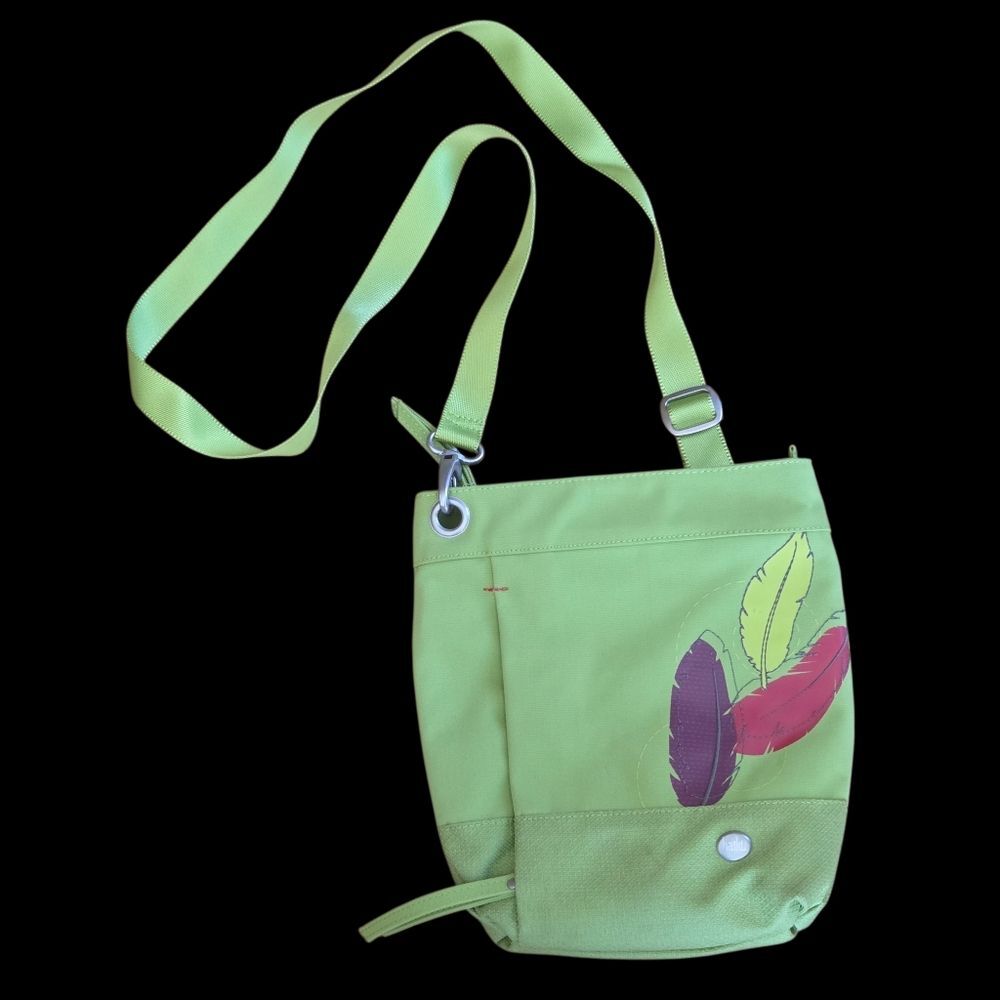 Haiku Lime Green Feather Crossbody Drift Eco Bag Apple Green NWOT